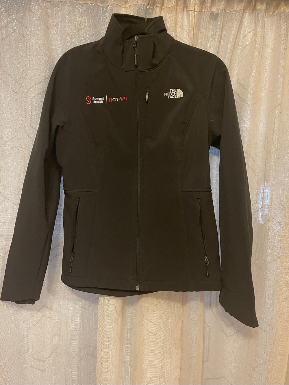 The North Face Women's Black Utility Softshell fleece lined Jacket with Logos
